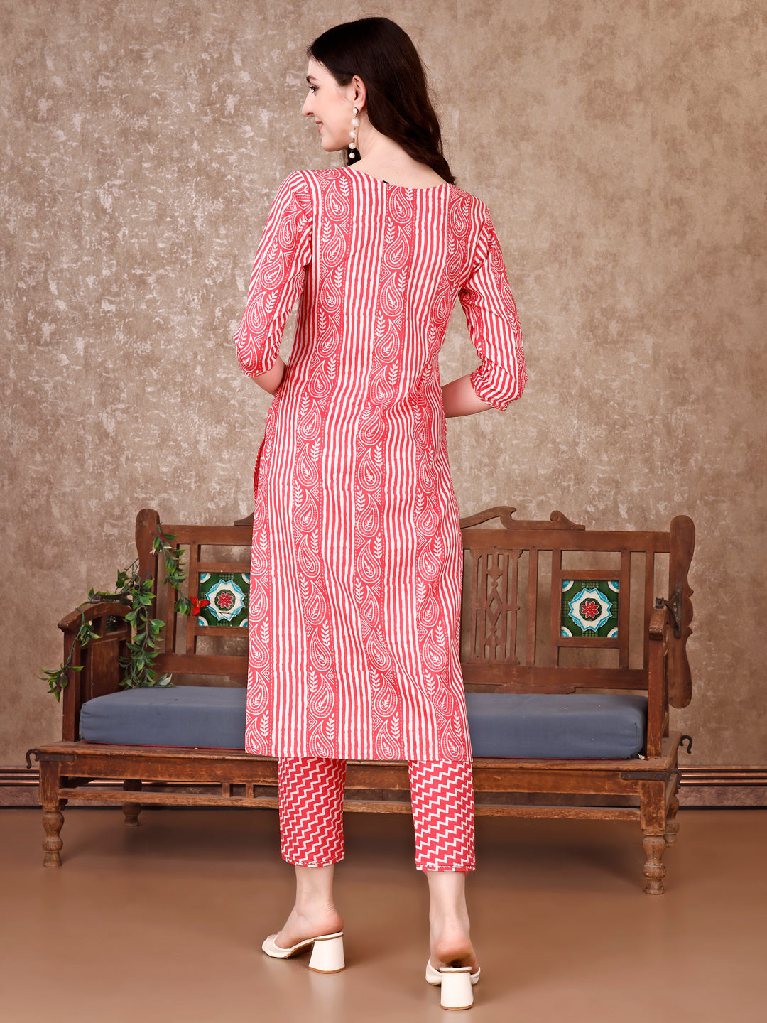 Printed Kurta With Printed Pant & Dupatta, Multicolor - Hiral Fashion - Distacart