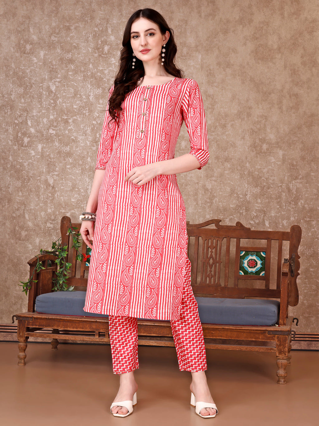 Printed Kurta With Printed Pant & Dupatta, Multicolor - Hiral Fashion - Distacart