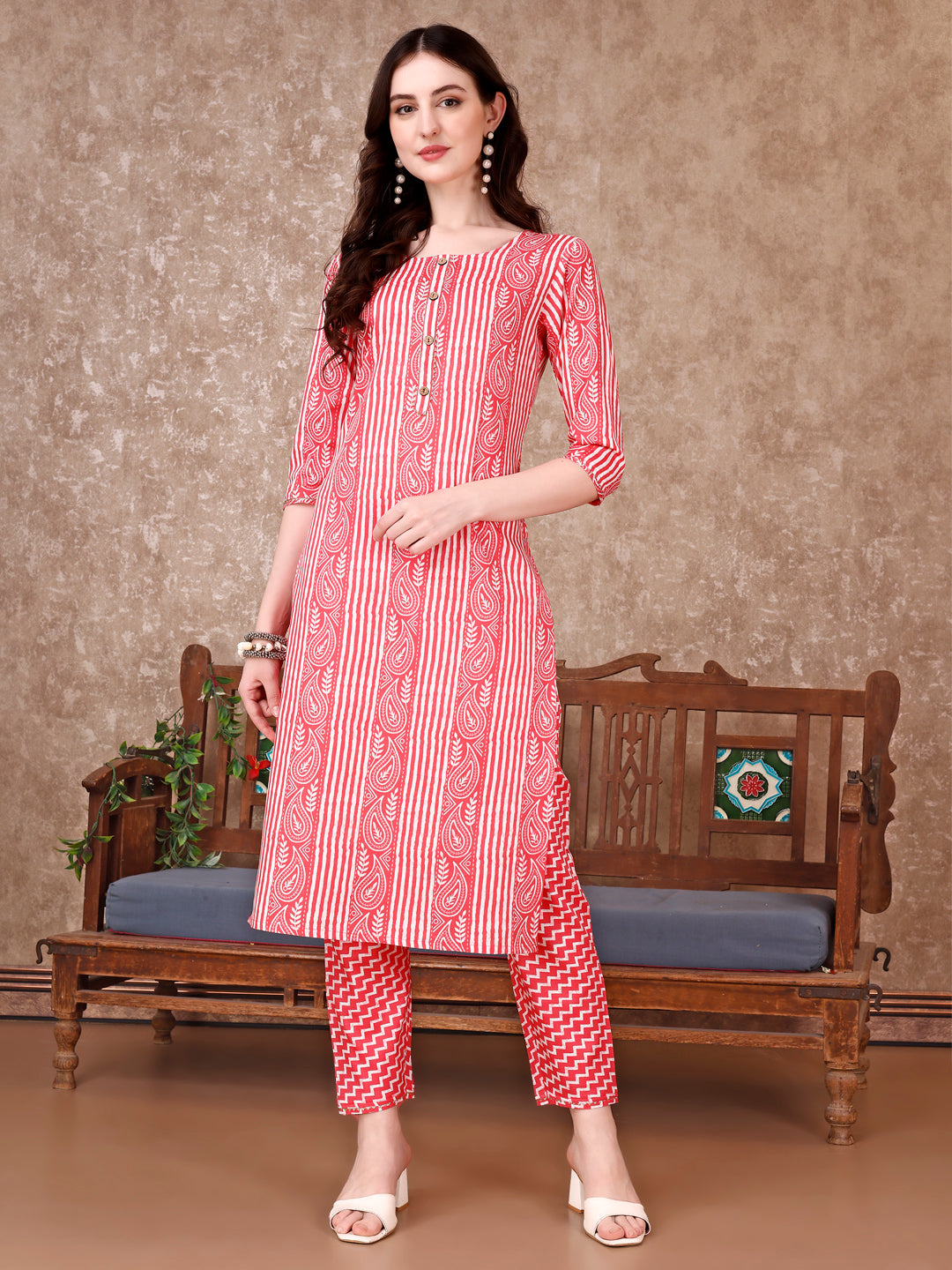 Printed Kurta With Printed Pant & Dupatta, Multicolor - Hiral Fashion - Distacart