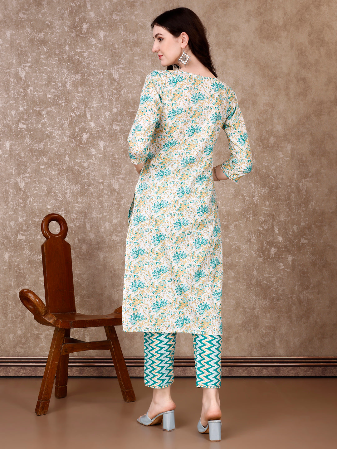 Floral Printed Kurta With Printed Pant & Dupatta, Multicolor - Hiral Fashion