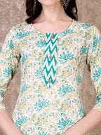 Floral Printed Kurta With Printed Pant & Dupatta, Multicolor - Hiral Fashion