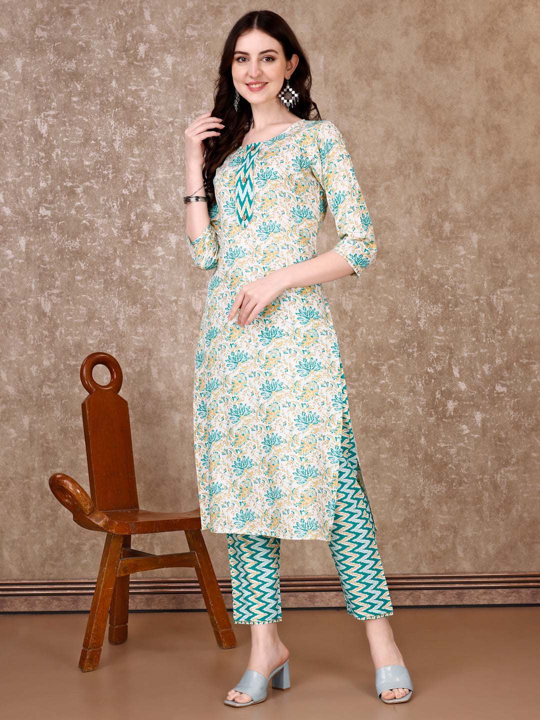 Floral Printed Kurta With Printed Pant & Dupatta, Multicolor - Hiral Fashion