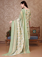 Floral Printed Kurta With Printed Pant & Dupatta, Multicolor - Hiral Fashion - Distacart