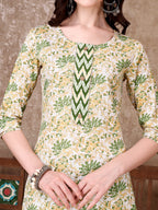 Floral Printed Kurta With Printed Pant & Dupatta, Multicolor - Hiral Fashion - Distacart