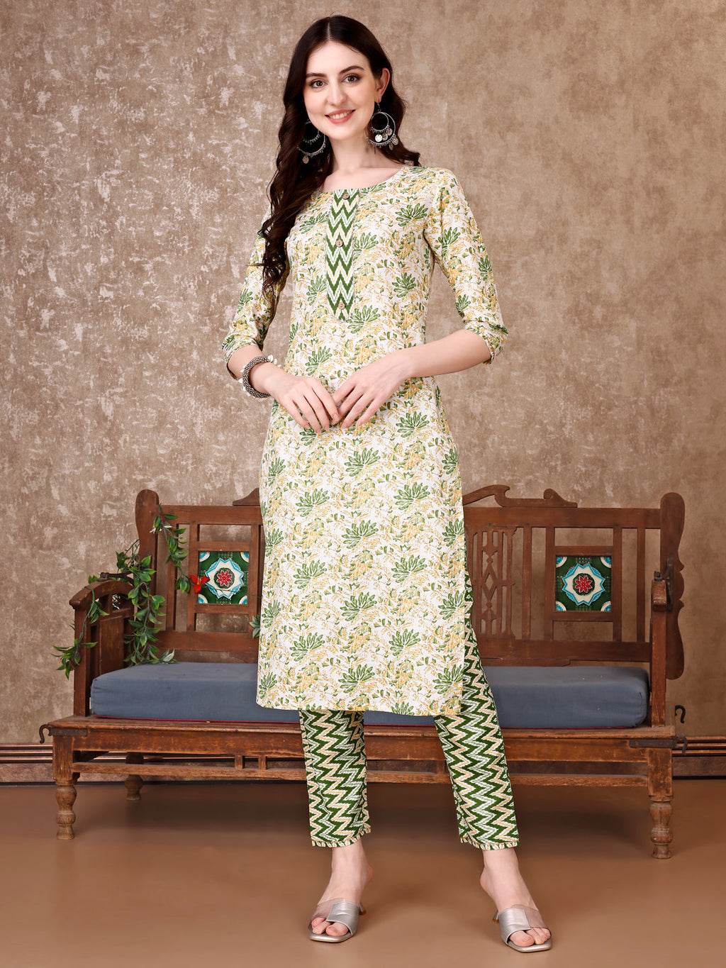 Floral Printed Kurta With Printed Pant & Dupatta, Multicolor - Hiral Fashion - Distacart