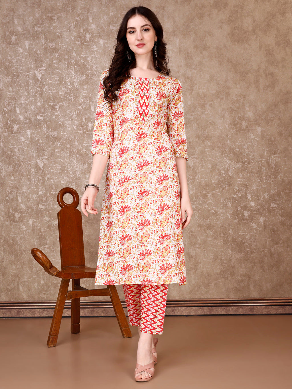 Floral Printed Kurta With Printed Pant & Dupatta, Multicolor - Hiral Fashion - Distacart