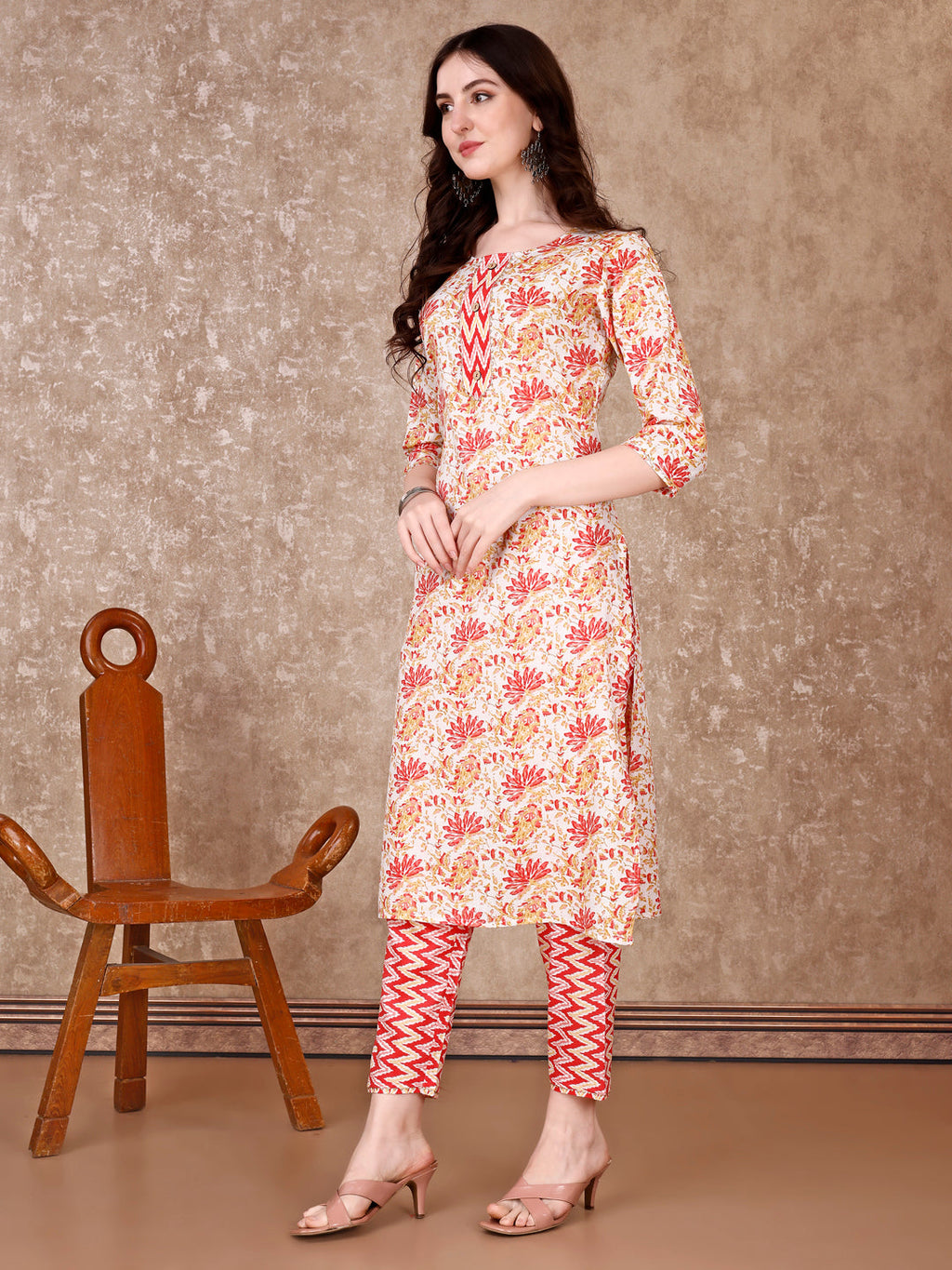 Floral Printed Kurta With Printed Pant & Dupatta, Multicolor - Hiral Fashion - Distacart