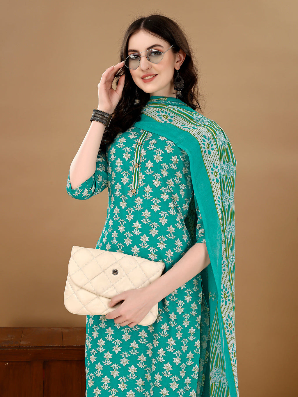 Ethnic Motifs Printed Kurta With Ethnic Motifs Printed Kurta With Printed Pant & Dupatta, Multicolor - Hiral Fashion - Distacart