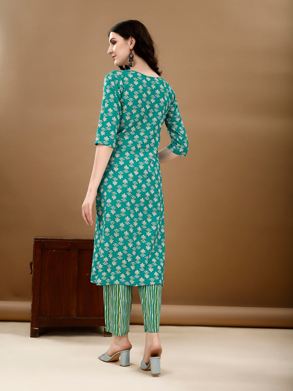 Ethnic Motifs Printed Kurta With Ethnic Motifs Printed Kurta With Printed Pant & Dupatta, Multicolor - Hiral Fashion - Distacart