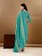 Ethnic Motifs Printed Kurta With Ethnic Motifs Printed Kurta With Printed Pant & Dupatta, Multicolor - Hiral Fashion - Distacart