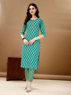 Ethnic Motifs Printed Kurta With Ethnic Motifs Printed Kurta With Printed Pant & Dupatta, Multicolor - Hiral Fashion - Distacart