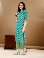 Ethnic Motifs Printed Kurta With Ethnic Motifs Printed Kurta With Printed Pant & Dupatta, Multicolor - Hiral Fashion - Distacart