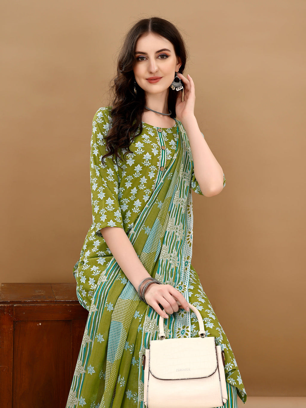 Ethnic Motifs Printed Kurta With Ethnic Motifs Printed Kurta With Printed Pant & Dupatta, Multicolor - Hiral Fashion - Distacart