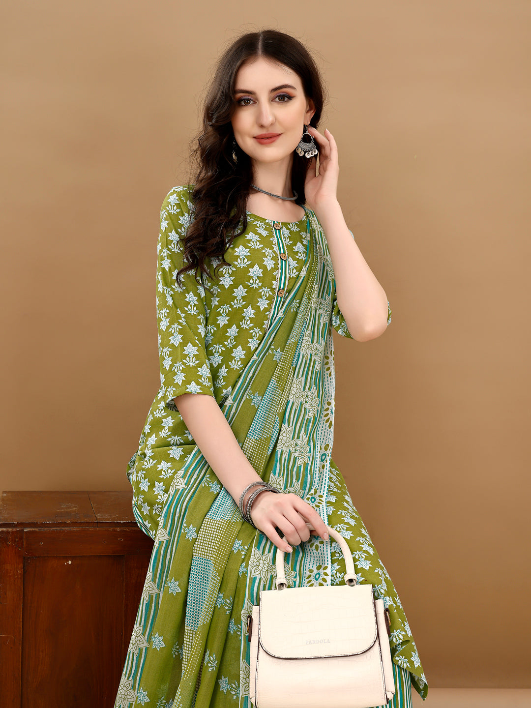 Ethnic Motifs Printed Kurta With Ethnic Motifs Printed Kurta With Printed Pant & Dupatta, Multicolor - Hiral Fashion - Distacart