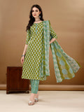 Ethnic Motifs Printed Kurta With Ethnic Motifs Printed Kurta With Printed Pant & Dupatta, Multicolor - Hiral Fashion - Distacart