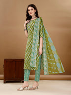 Ethnic Motifs Printed Kurta With Ethnic Motifs Printed Kurta With Printed Pant & Dupatta, Multicolor - Hiral Fashion - Distacart