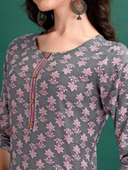 Ethnic Motifs Printed Kurta With Ethnic Motifs Printed Kurta With Printed Pant & Dupatta, Multicolor - Hiral Fashion