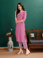 Ethnic Motifs Printed Kurta With Ethnic Motifs Printed Kurta With Printed Pant & Dupatta, Multicolor - Hiral Fashion - Distacart