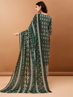 Ethnic Motifs Printed Kurta With Pant & Dupatta, Green - Hiral Fashion - Distacart