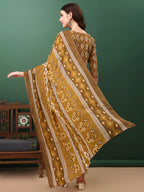Ethnic Motifs Printed Kurta With Pant & Dupatta, Mustard - Hiral Fashion - Distacart