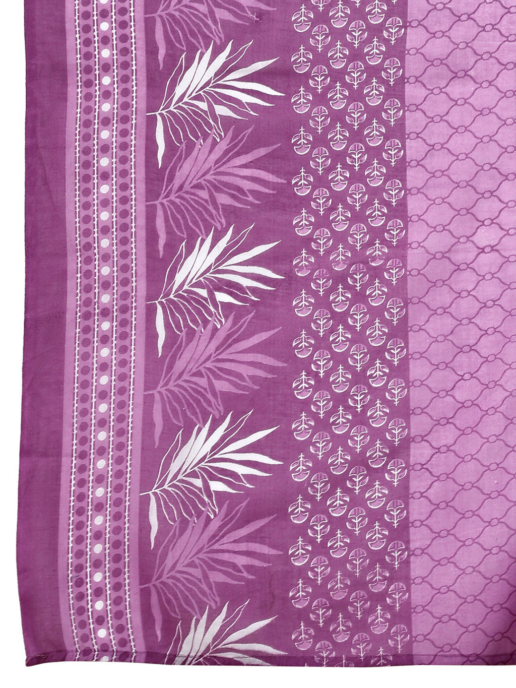Ethnic Motifs Printed Kurta With Pant & Dupatta, Purple - Hiral Fashion - Distacart