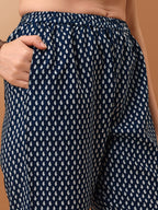 Nyra Cut Ethnic Motifs Printed Kurta With Pant & Dupatta, Blue - Hiral Fashion - Distacart