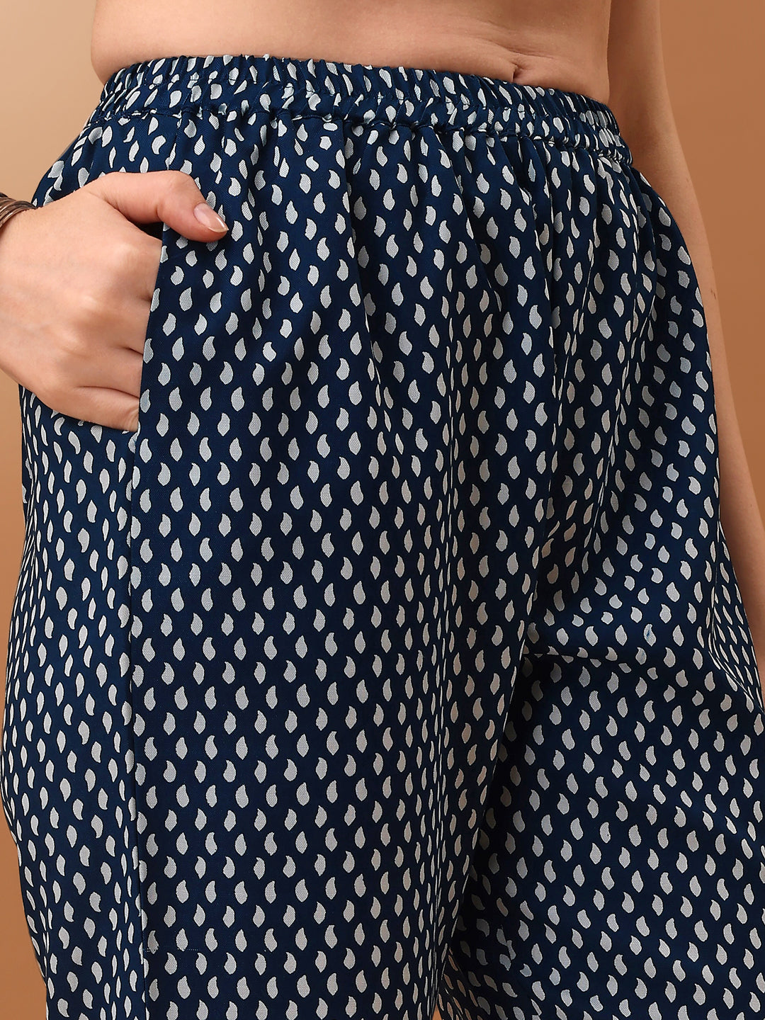 Nyra Cut Ethnic Motifs Printed Kurta With Pant & Dupatta, Blue - Hiral Fashion - Distacart