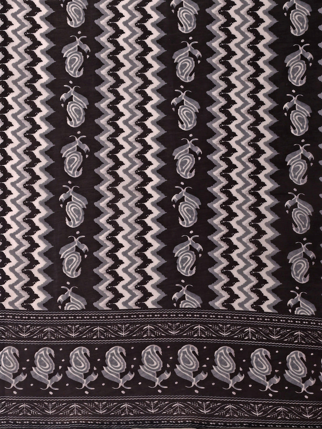 Floral Printed Kurta With Pant & Dupatta, Black - Hiral Fashion