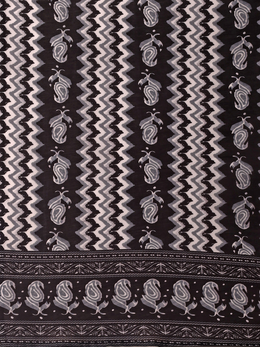 Floral Printed Kurta With Pant & Dupatta, Black - Hiral Fashion
