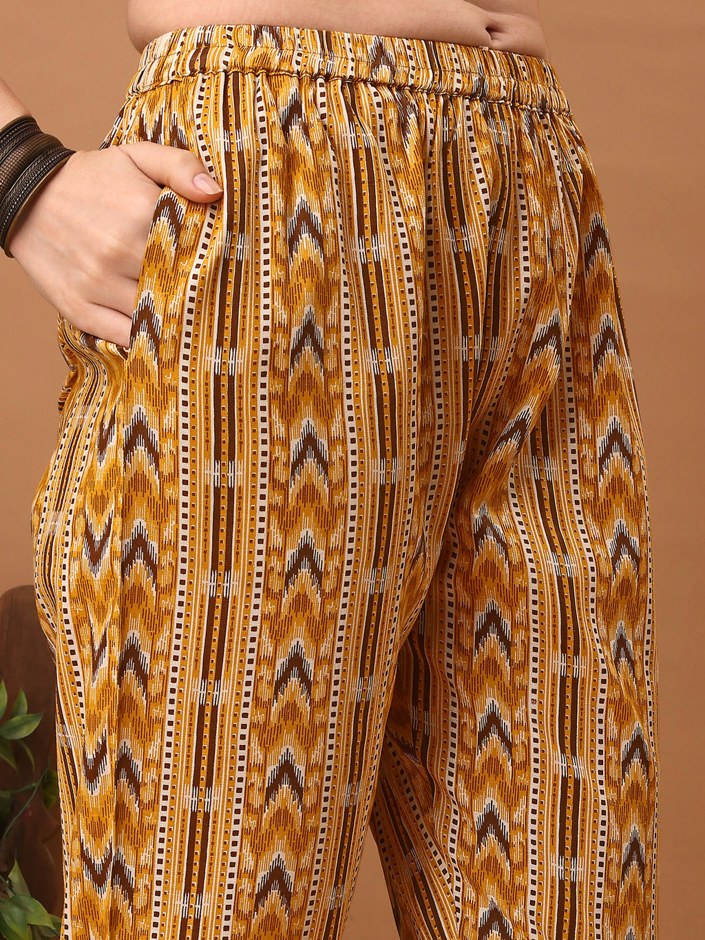 Floral Printed Kurta With Pant & Dupatta, Yellow - Hiral Fashion - Distacart
