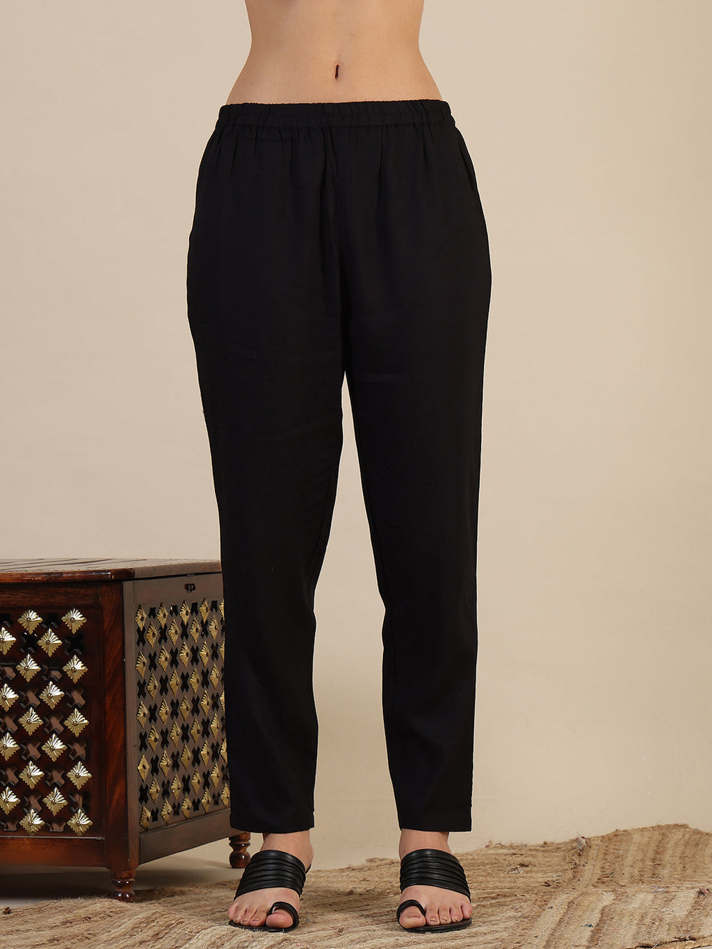 Printed Rayon Kurta With Pant & Printed Dupatta, Black - Hiral Fashion