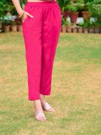 Printed Rayon Kurta With Pant & Printed Dupatta, Pink - Hiral Fashion - Distacart