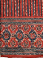 Printed Flared Anarkali Kurta With Pant & Dupatta, Rust - Hiral Fashion - Distacart