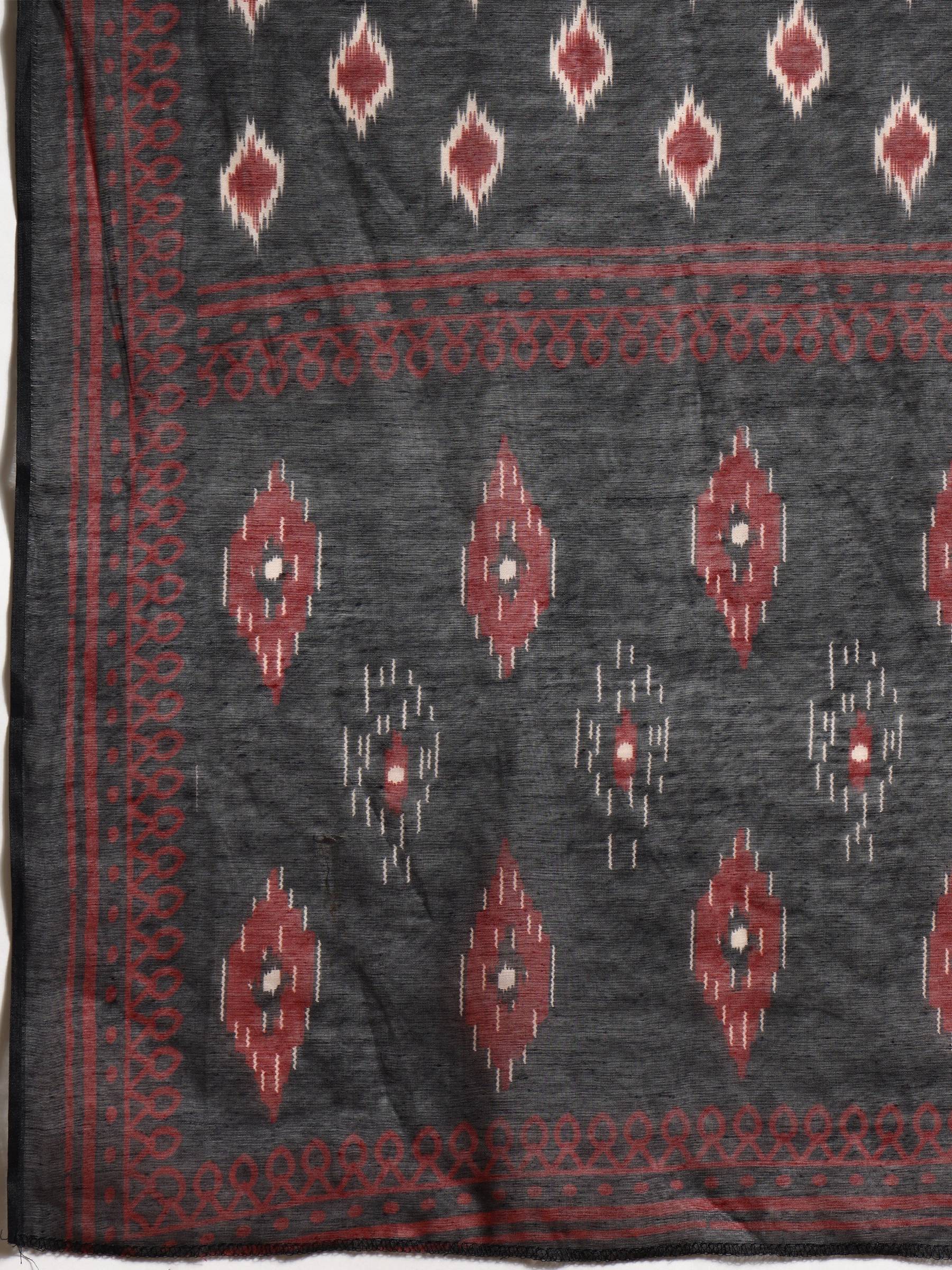 Ethnic Motifs Printed Aline Kurta With Pant & Dupatta, Black - Hiral Fashion - Distacart