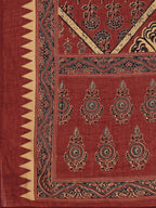 Flared Ethnic Motifs Printed Kurta With Palazzo Pant & Dupatta, Rust - Hiral Fashion - Distacart