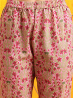 Ethnic Motifs Printed Kurta With Pant & Printed Dupatta, Pink - Hiral Fashion - Distacart