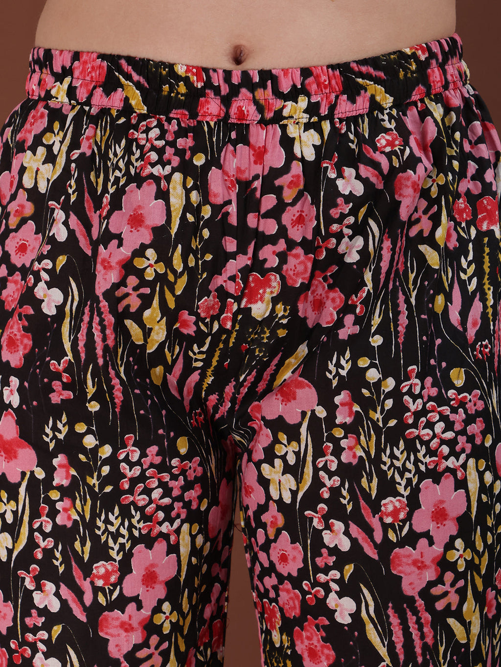 Embroidered & Floral Printed Kurta With Palazzo & Printed Dupatta, Black - Hiral Fashion - Distacart