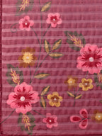 Hand Embroidered Kurta With Pant & Printed Premium Organza Dupatta, Multicolor - Hiral Fashion