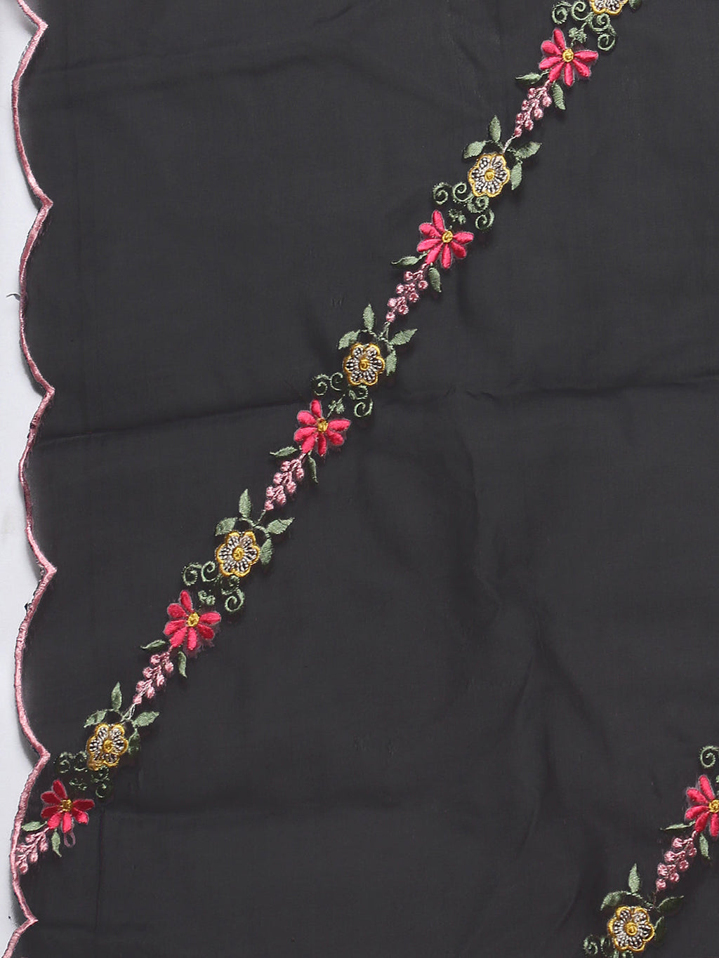 Floral Embroidered Kurta With Pant & Premium Organza Embroidered Dupatta Luxury, Multicolor - Hiral Fashion - Distacart