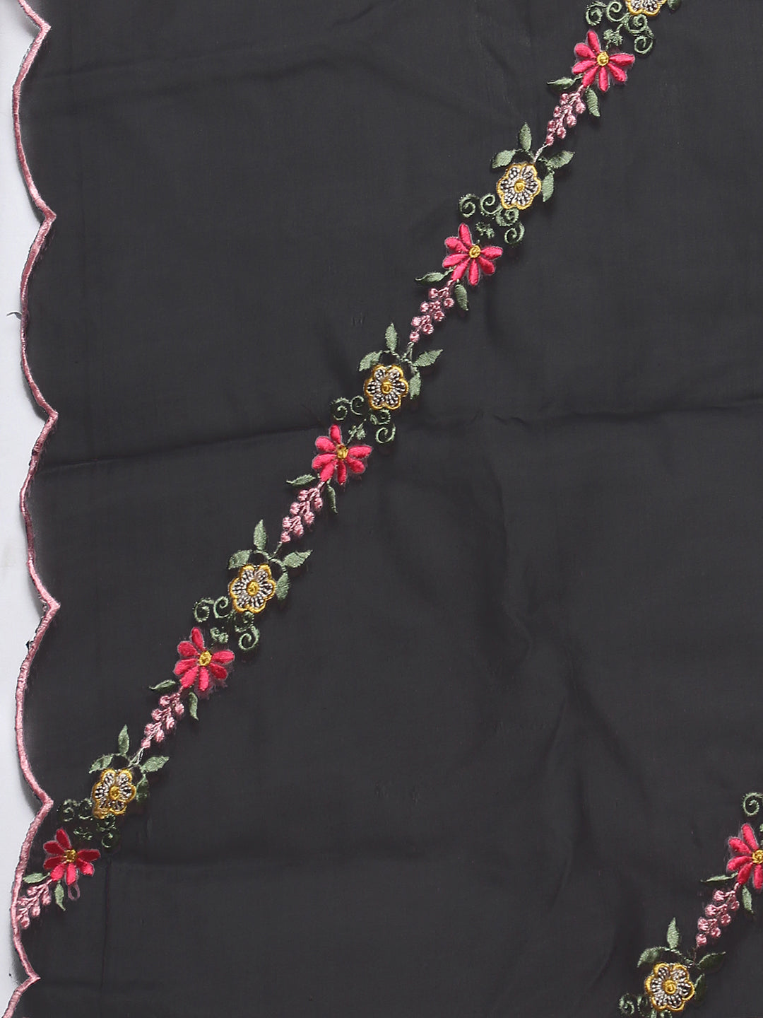 Floral Embroidered Kurta With Pant & Premium Organza Embroidered Dupatta Luxury, Multicolor - Hiral Fashion - Distacart