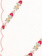 Floral Embroidered Kurta With Pant & Premium Organza Embroidered Dupatta, Multicolor - Hiral Fashion - Distacart