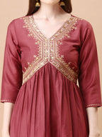 Alia Cut Sequined Embroidered Premium Kurta Set With Banarasi Silk Dupatta, Multicolor - Hiral Fashion
