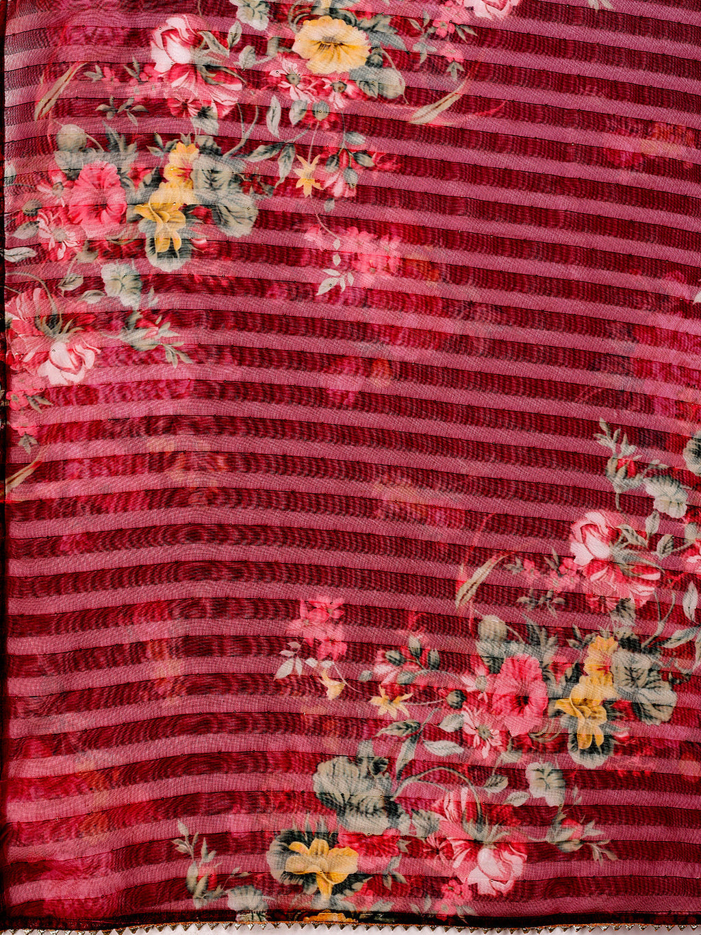 Hand Embroidered Kurta With Pant & Printed Premium Organza Dupatta Luxury, Multicolor - Hiral Fashion - Distacart