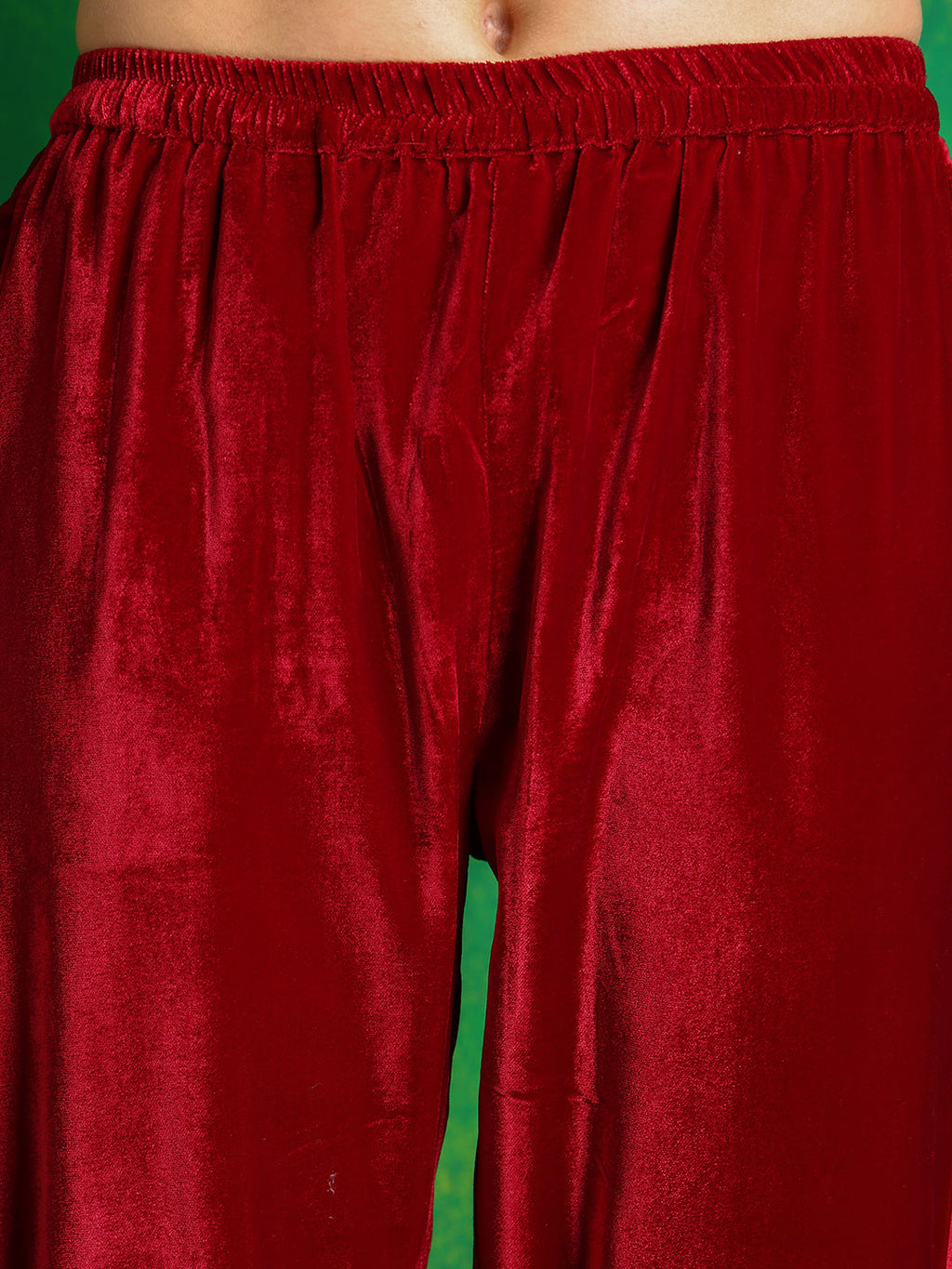 Thread & Sequined Embroidered Velvet Kurta With Pant & Embroidered Dupatta, Maroon - Hiral Fashion - Distacart