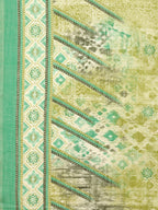 Printed Cotton Green Kurta Pant & Dupatta Set, Multicolor - Hiral Fashion - Distacart