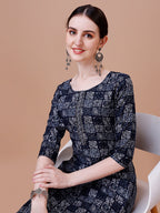 Ethnic Tribal Printed Kurta & Pant Set, Multicolor - Hiral Fashion