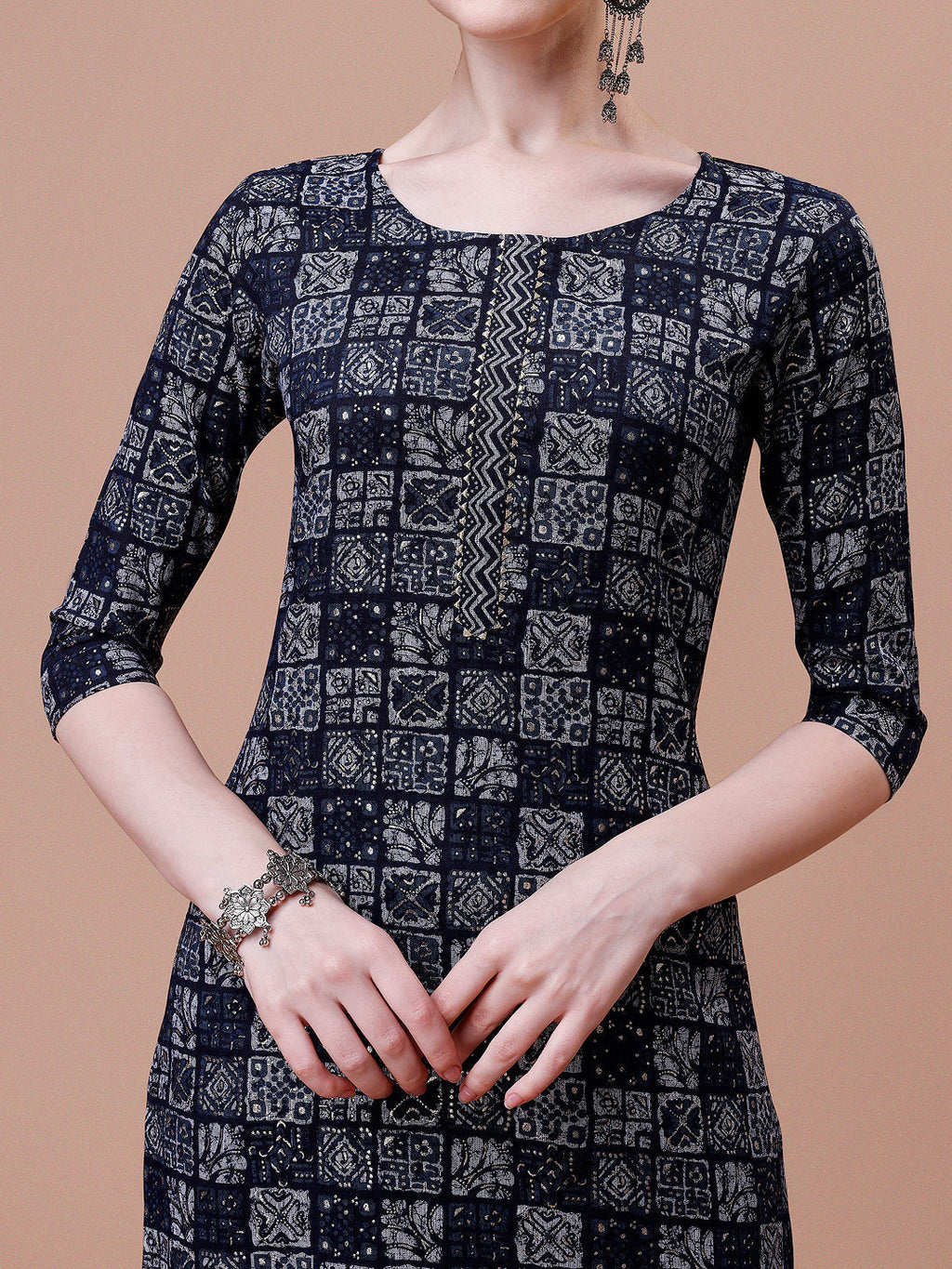 Ethnic Tribal Printed Kurta & Pant Set, Multicolor - Hiral Fashion