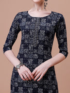 Ethnic Tribal Printed Kurta & Pant Set, Multicolor - Hiral Fashion