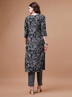 Women Floral Printed Casual Wear Kurta With Pant, Multicolor - Hiral Fashion