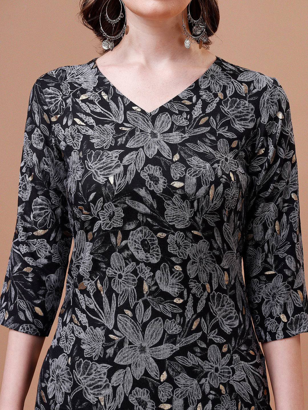 Women Floral Printed Casual Wear Kurta With Pant, Multicolor - Hiral Fashion